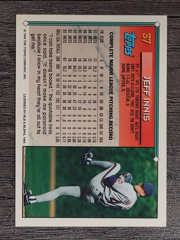 1994 Topps #37 Jeff Innis