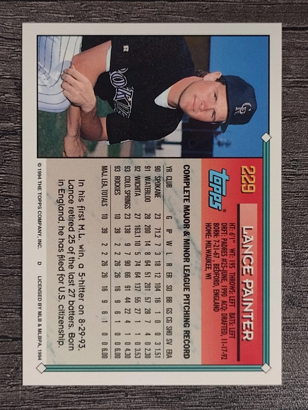 1994 Topps #229 Lance Painter