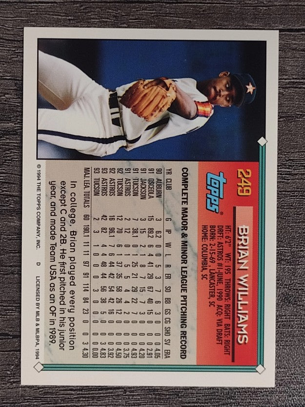 1994 Topps #249 Brian Williams