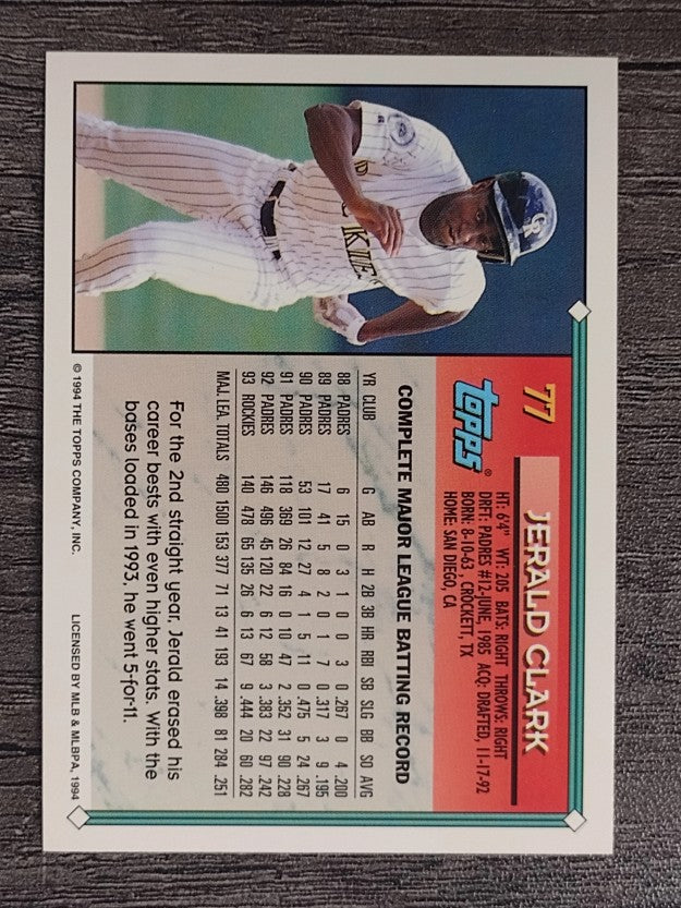 1994 Topps #77 Jerald Clark