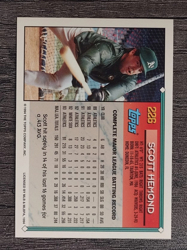 1994 Topps #226 Scott Hemond