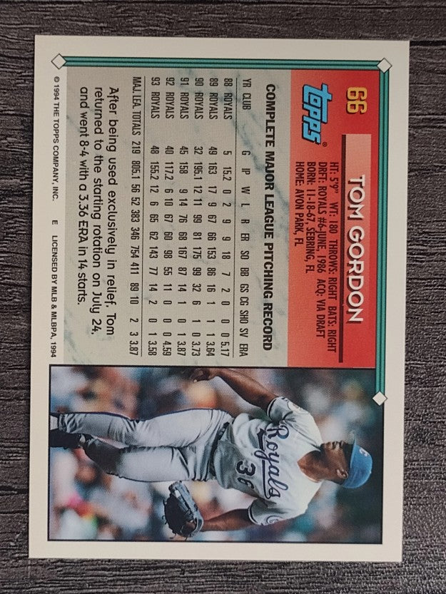 1994 Topps #66 Tom Gordon