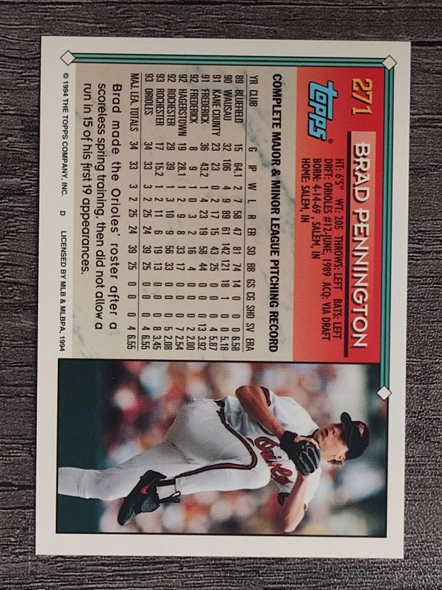 1994 Topps #271 Brad Pennington