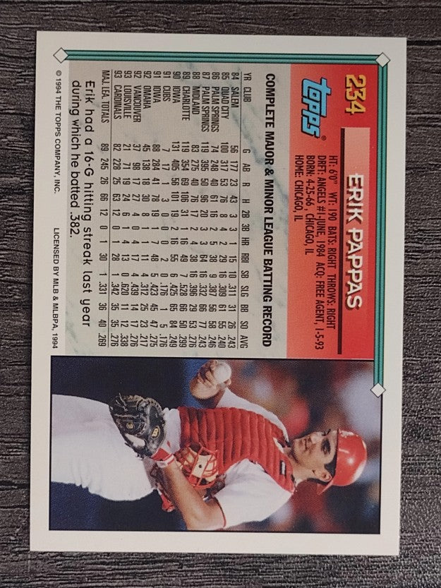 1994 Topps #234 Eric Pappas