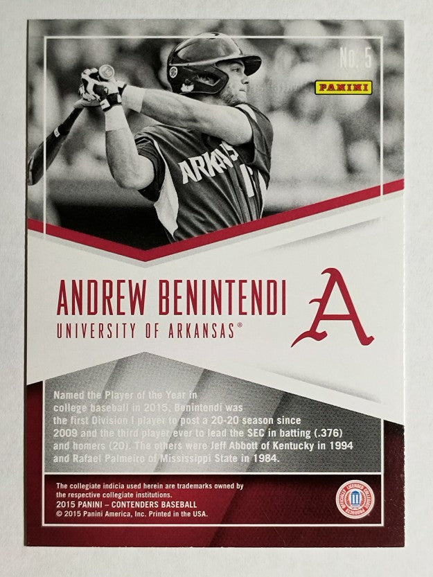 2015 Panini Contenders School Colors #5 Andrew Benintendi