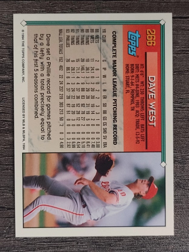 1994 Topps #266 Dave West