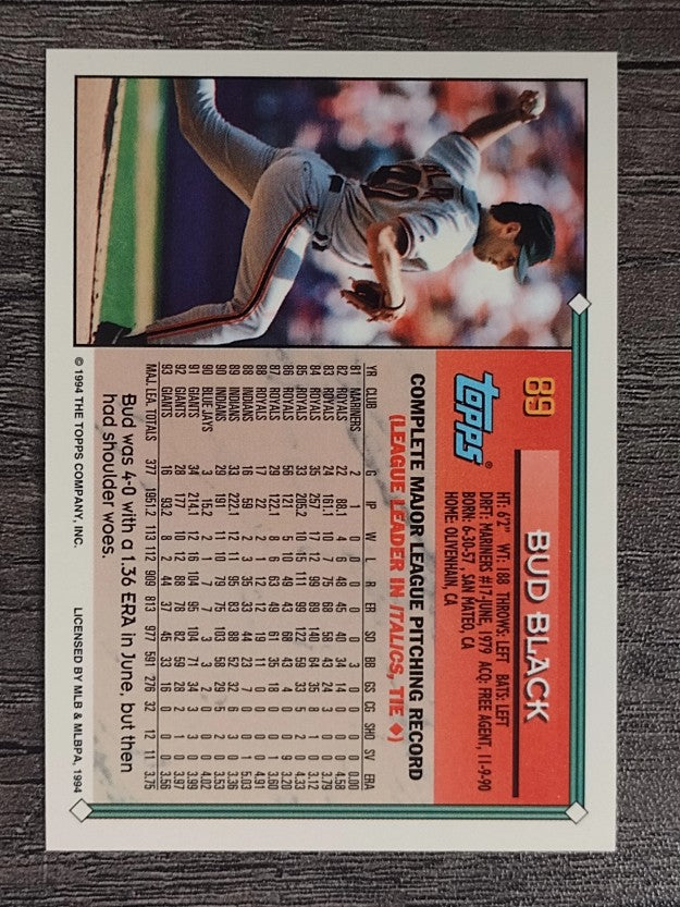 1994 Topps #89 Bud Black