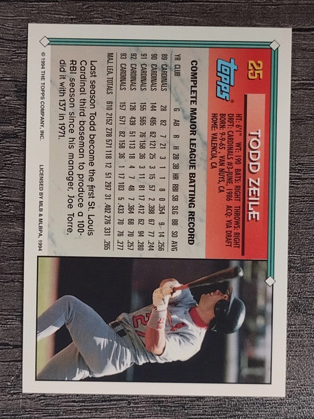 1994 Topps #25 Todd Zeile