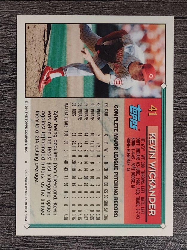 1994 Topps #41 Kevin Wickander