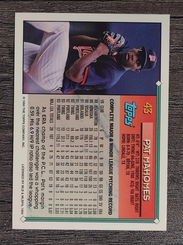 1994 Topps #43 Pat Mahomes