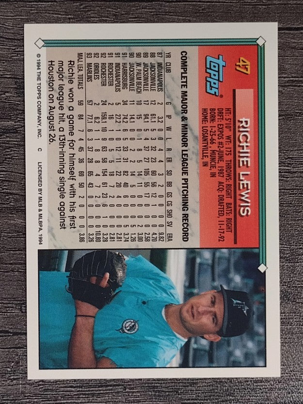 1994 Topps #47 Richie Lewis