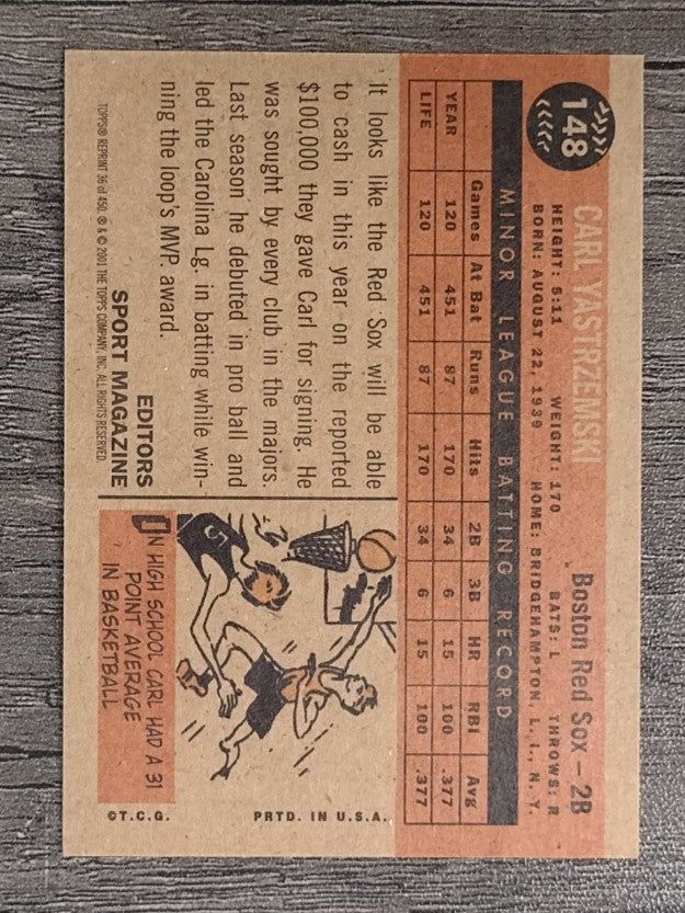 2001 Topps Archives #36 Carl Yastrzemski 60