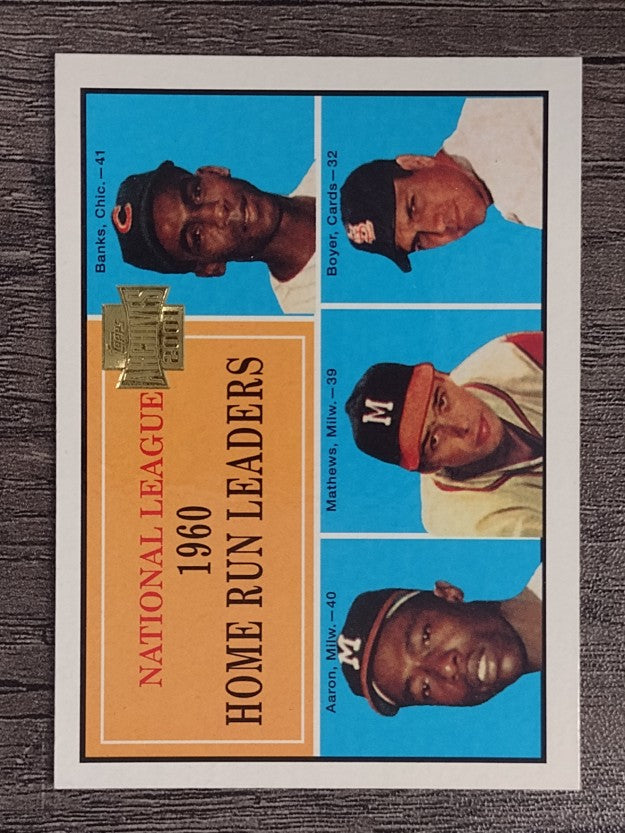 2001 Topps Archives #432 Ernie Banks/Hank Aaron/Eddie Mathews/Boyer