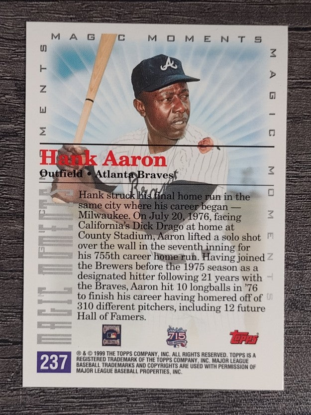 2000 Topps #237E Hank Aaron MM 755th HR