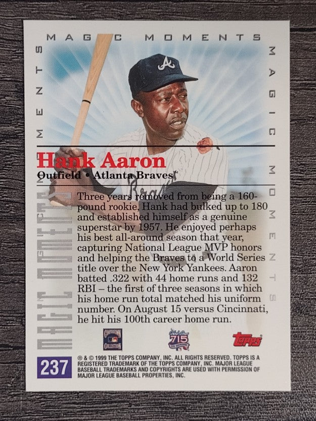 2000 Topps #237B Hank Aaron MM 1957 MVP