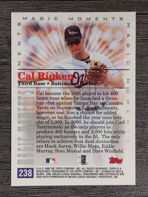 2000 Topps #238E Cal Ripken MM 400th HR