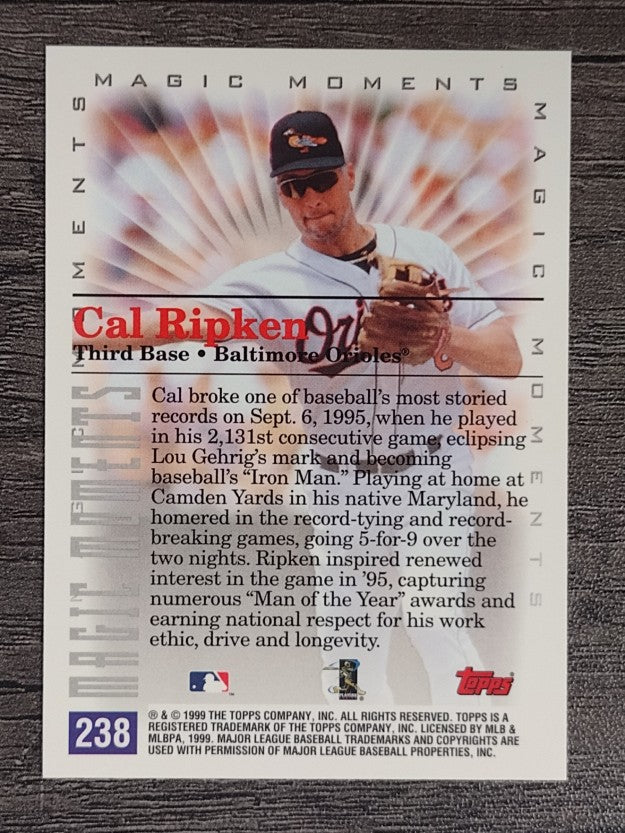 2000 Topps #238C Cal Ripken MM 2131 Game