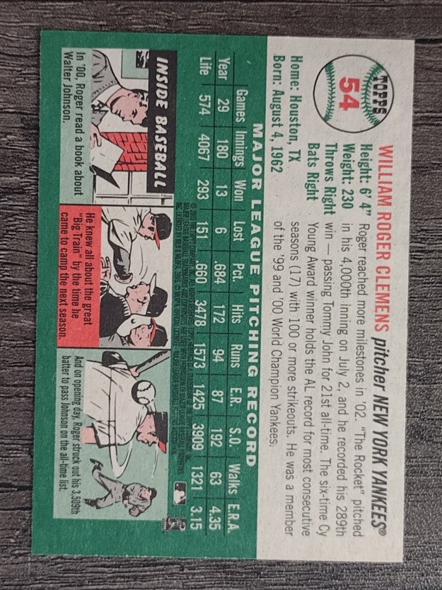 2003 Topps Heritage #54 Roger Clemens