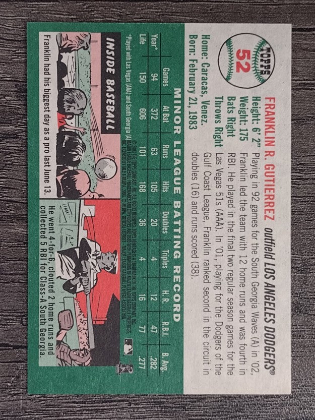 2003 Topps Heritage #52 Franklin Gutierrez RC