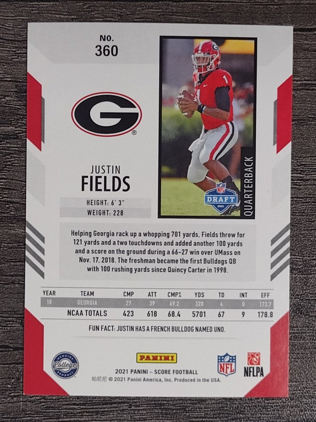 2021 Score #360 Justin Fields RC