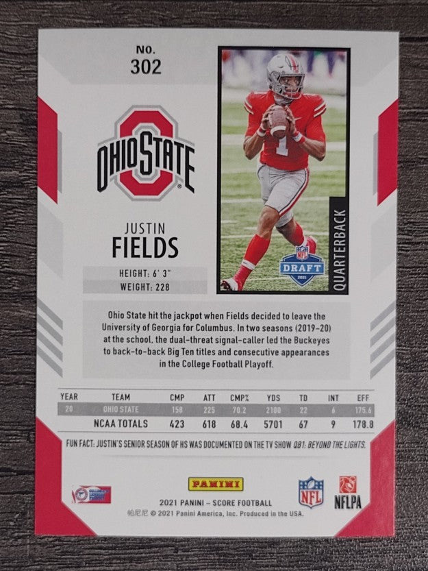 2021 Score #302 Justin Fields RC