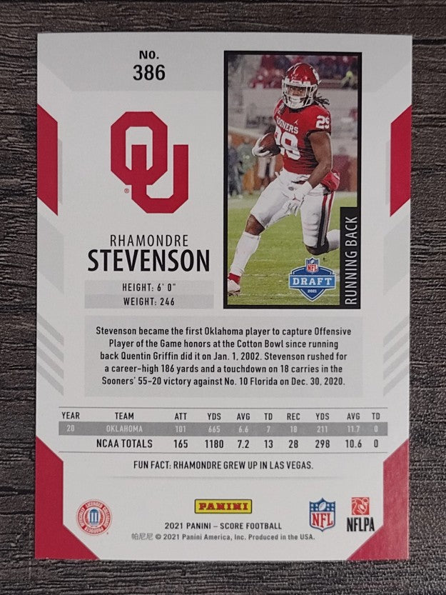 2021 Score #386 Rhamondre Stevenson RC