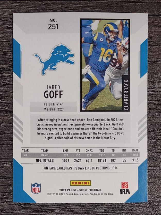2021 Score #251 Jared Goff