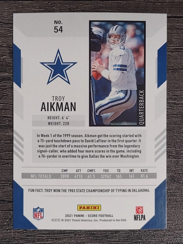 2021 Score #54 Troy Aikman
