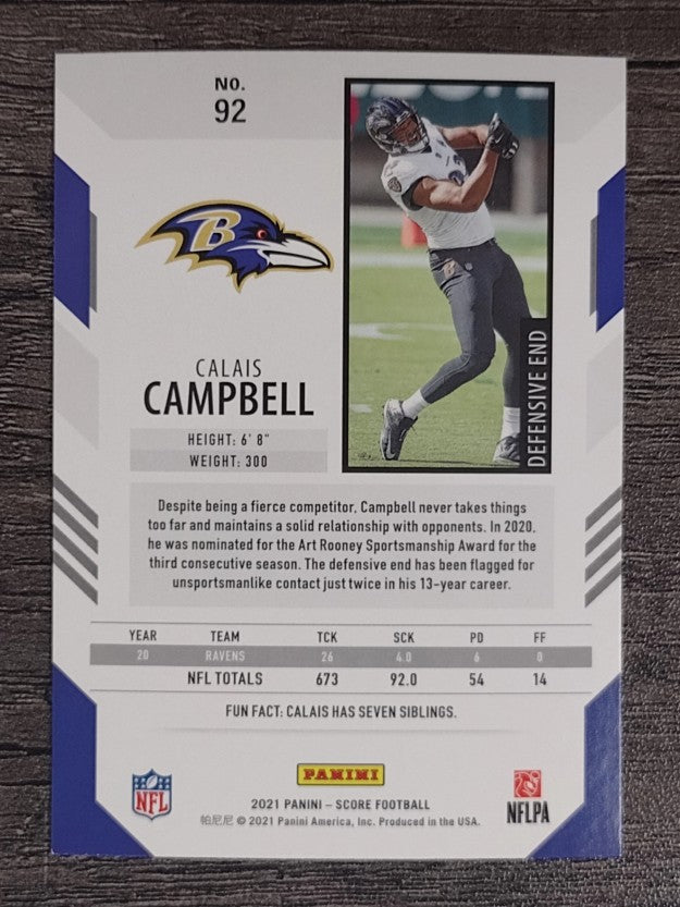 2021 Score #92 Calais Campbell