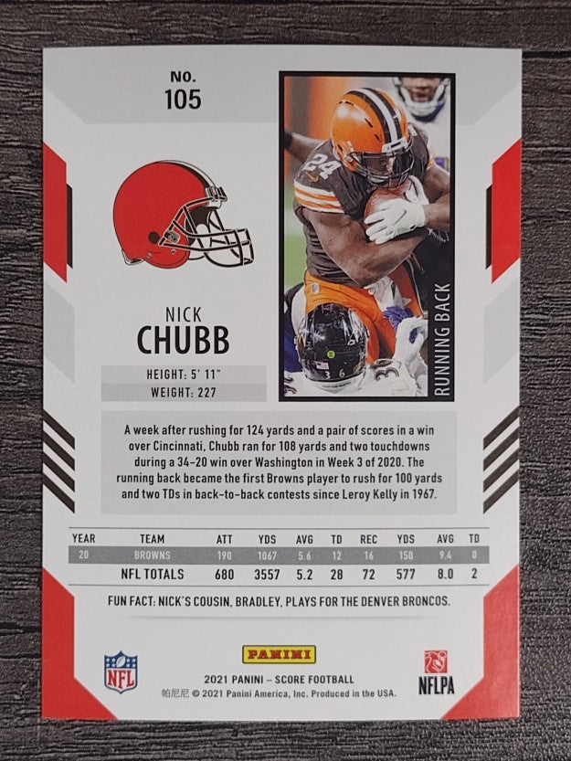 2021 Score #105 Nick Chubb