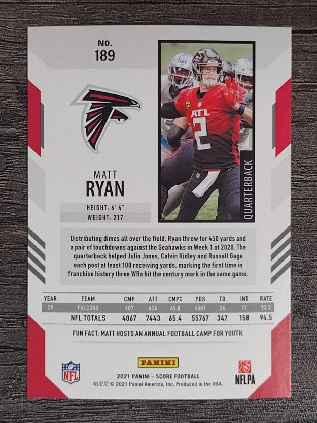 2021 Score #189 Matt Ryan