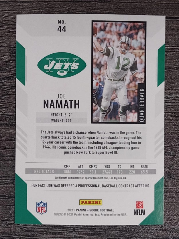 2021 Score #44 Joe Namath