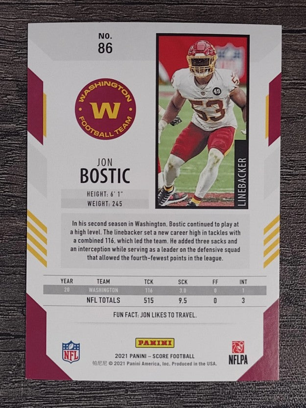 2021 Score #86 Jon Bostic