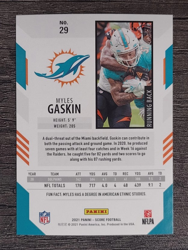 2021 Score #29 Myles Gaskin
