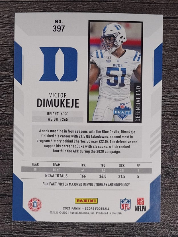 2021 Score #397 Victor Dimukeje RC