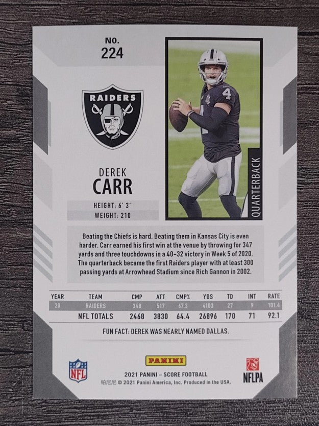 2021 Score #224 Derek Carr