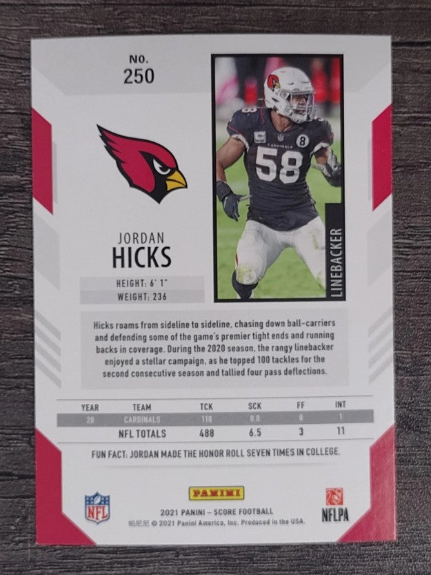 2021 Score #250 Jordan Hicks