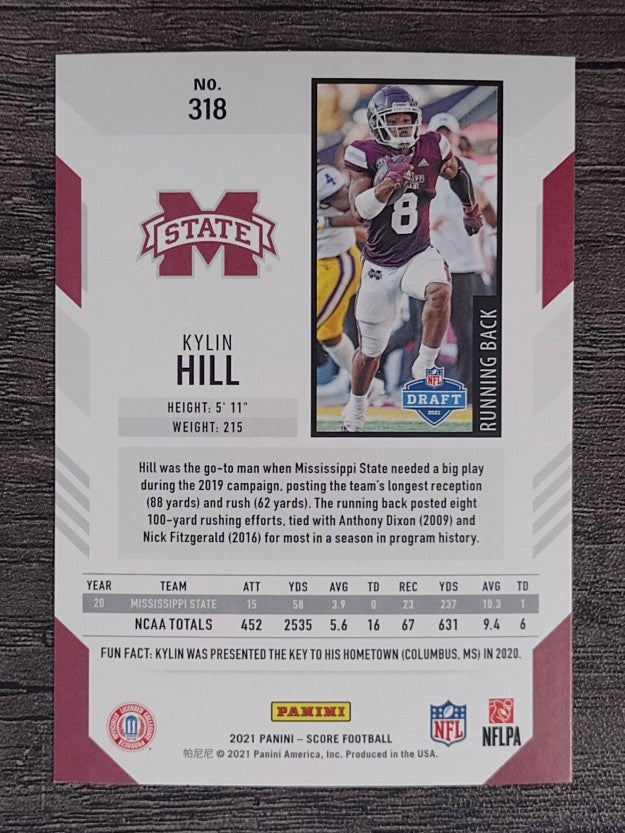 2021 Score #318 Kylin Hill RC