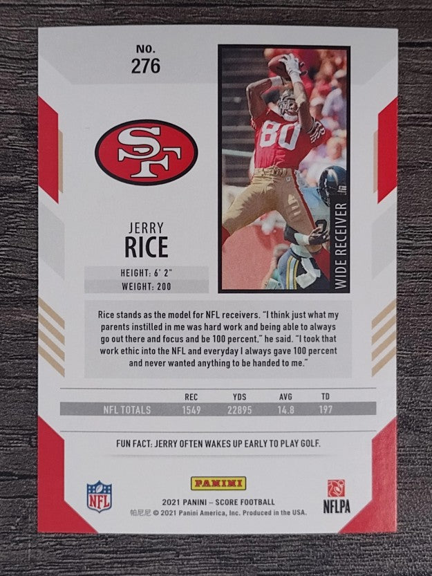 2021 Score #276 Jerry Rice