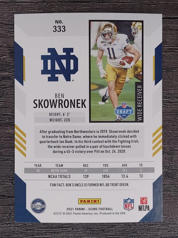 2021 Score #333 Ben Skowronek RC