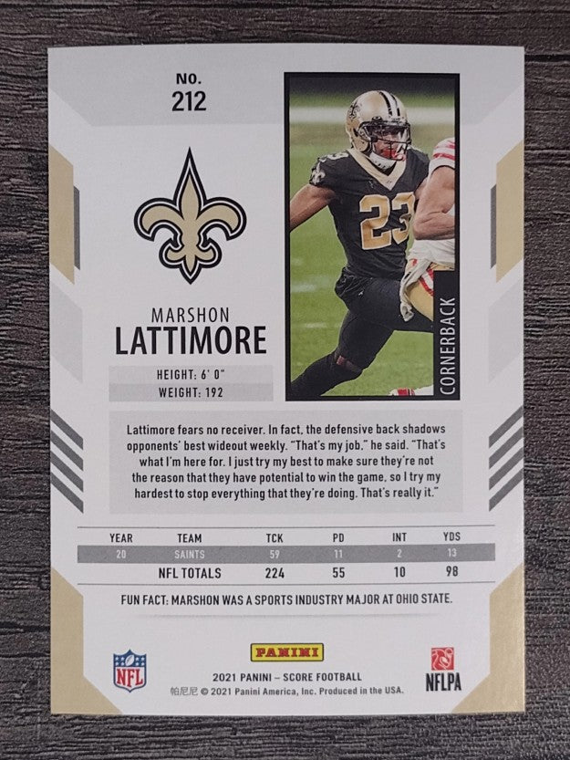 2021 Score #212 Marshon Lattimore