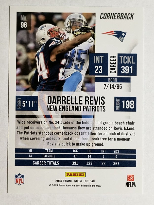 2015 Score Photo Variations Black Camo #96 Darrelle Revis