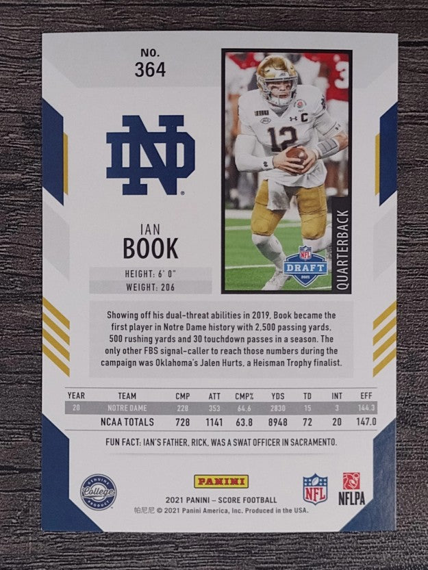 2021 Score #364 Ian Book RC