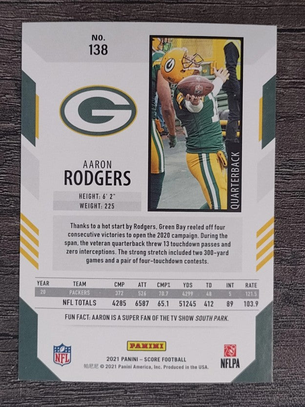 2021 Score #138 Aaron Rodgers
