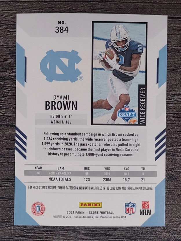 2021 Score #384 Dyami Brown RC