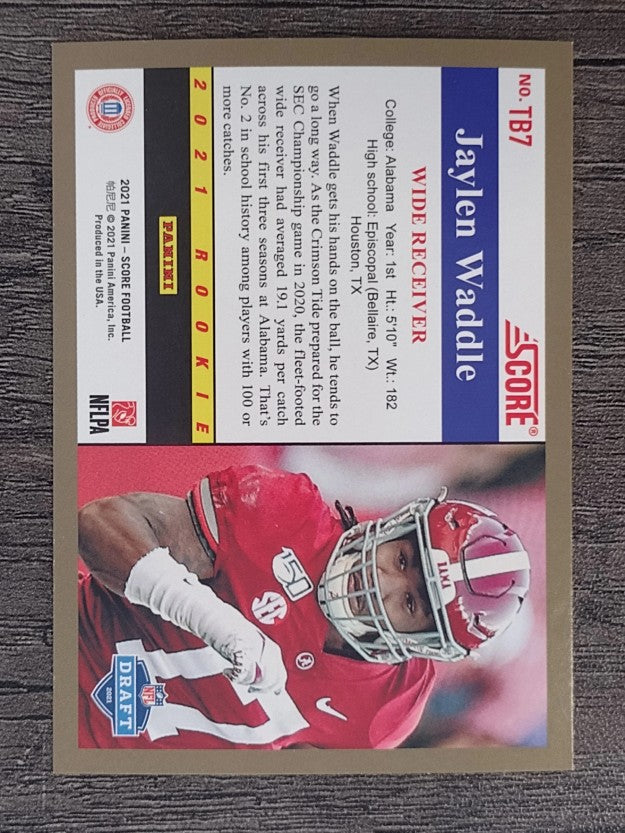 2021 Score '91 Throwback Rookies #7 Jaylen Waddle