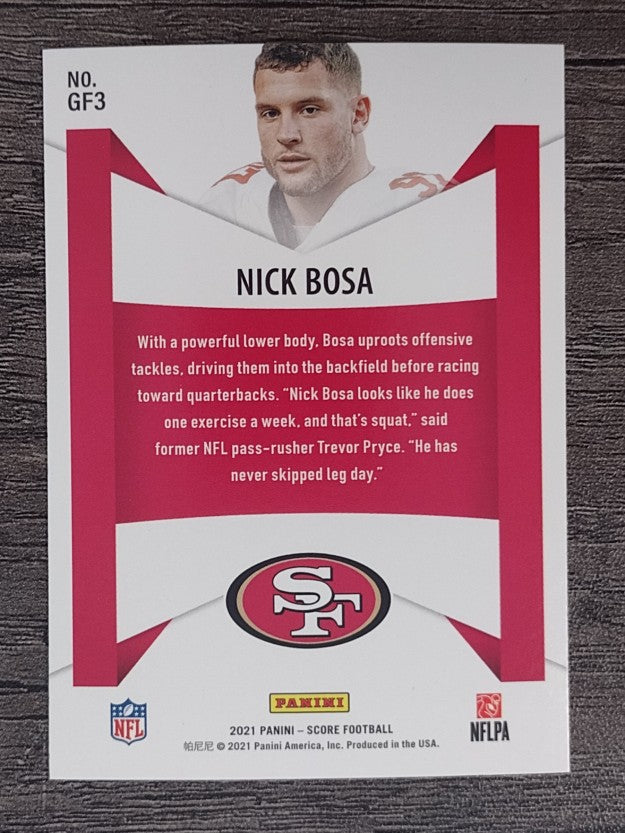 2021 Score Game Face #3 Nick Bosa