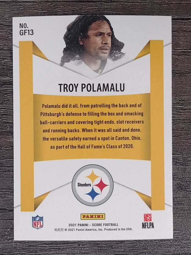 2021 Score Game Face #13 Troy Polamalu