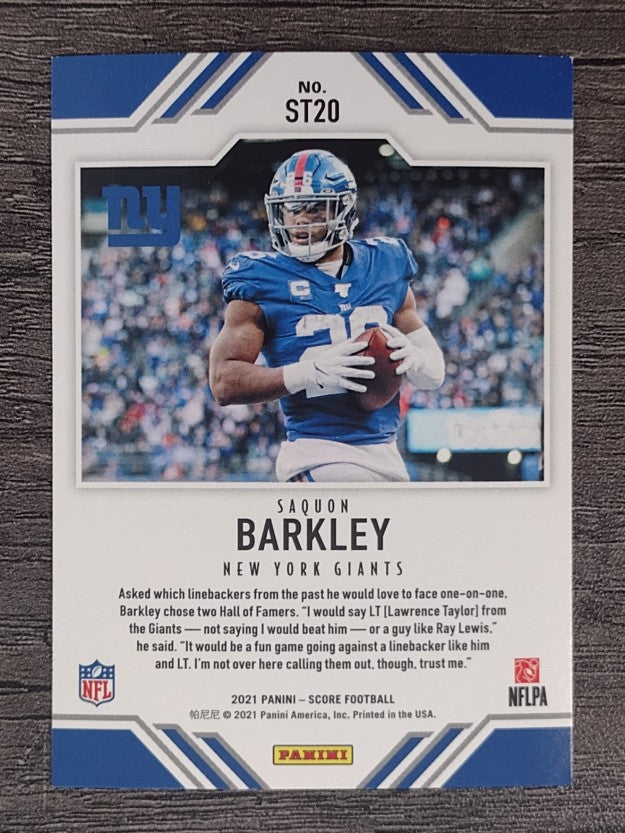 2021 Score Score Team #20 Saquon Barkley