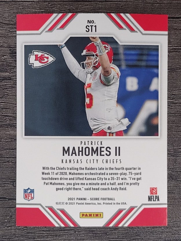 2021 Score Score Team #1 Patrick Mahomes II